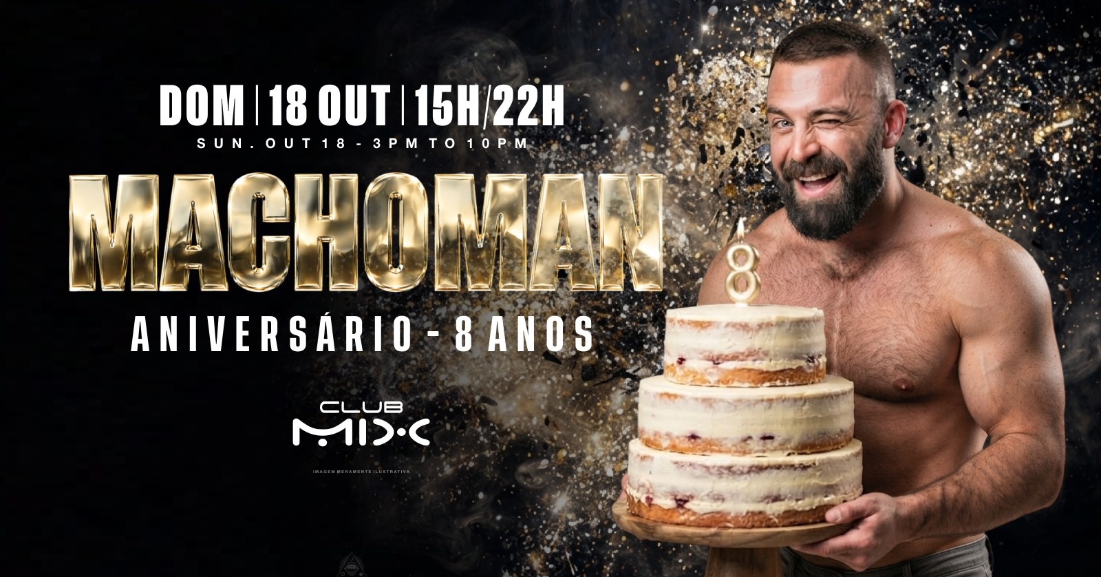 MACHOMAN - ANIVERSÁRIO - 8 ANOS - Rio de Janeiro, RJ