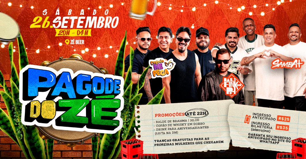 PAGODE DO ZÉ | SÁBADO 26.09