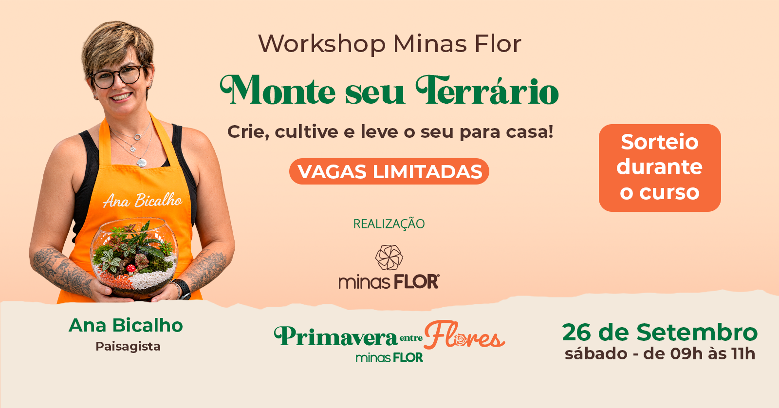 Aula Prática - Monte seu terrário - Primavera entre Flores| Minas Flor