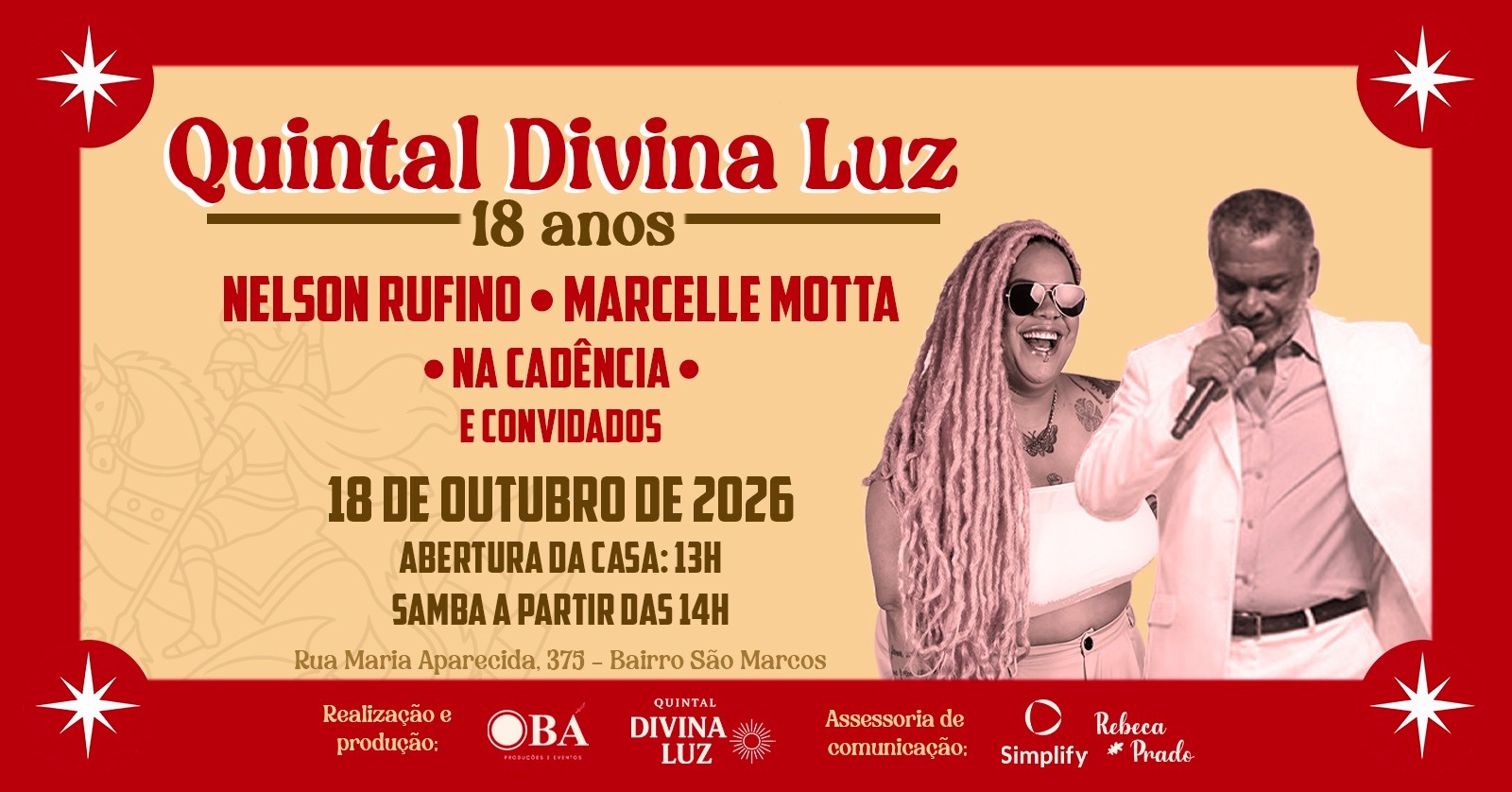 Imagen de la fuente — 18 ANOS DO QUINTAL DIVINA LUZ | Samba, Afeto e Legado - Nelson Rufino e Marcelle Motta