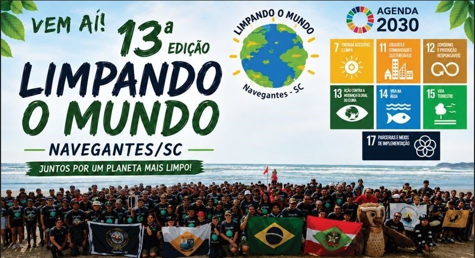 Imagem publicada pela fonte para 13° Limpando o Mundo - Navegantes SC