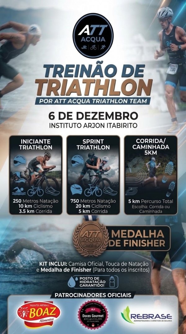 Imagem do evento 1 Treinão Acqua Triathlon Team