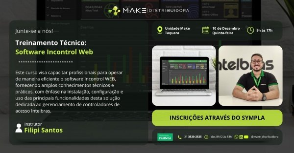Imagem do evento TÉCNICO: SOFTWARE INCONTROL WEB