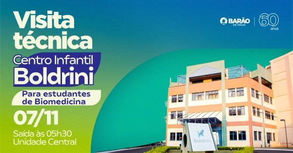 Imagem do evento Visita Técnica ao Centro Infantil Boldrini - Curso de Biomedicina