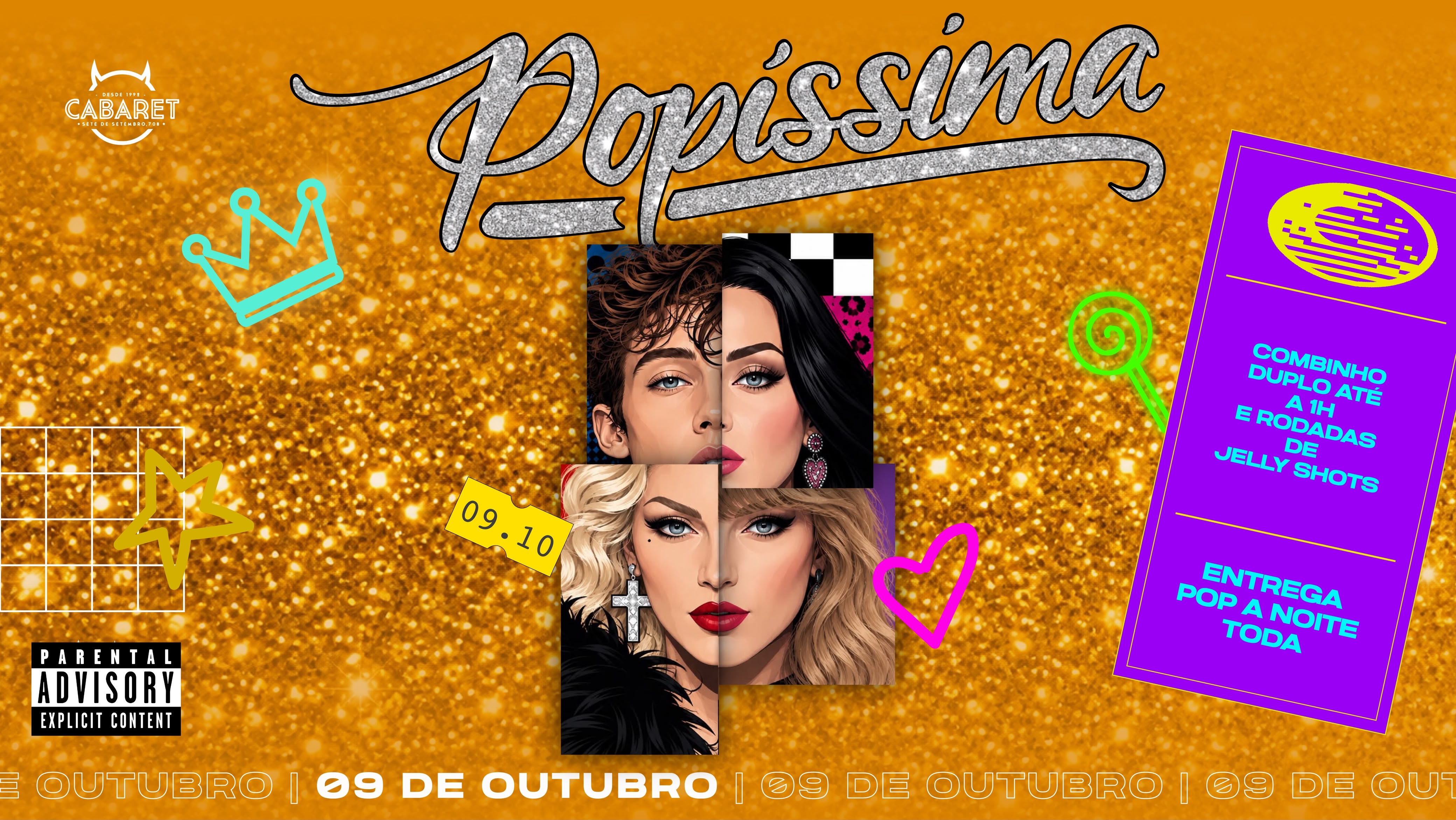 Source image — POPÍSSIMA // SEXTA - 09.10 // CABARET POA