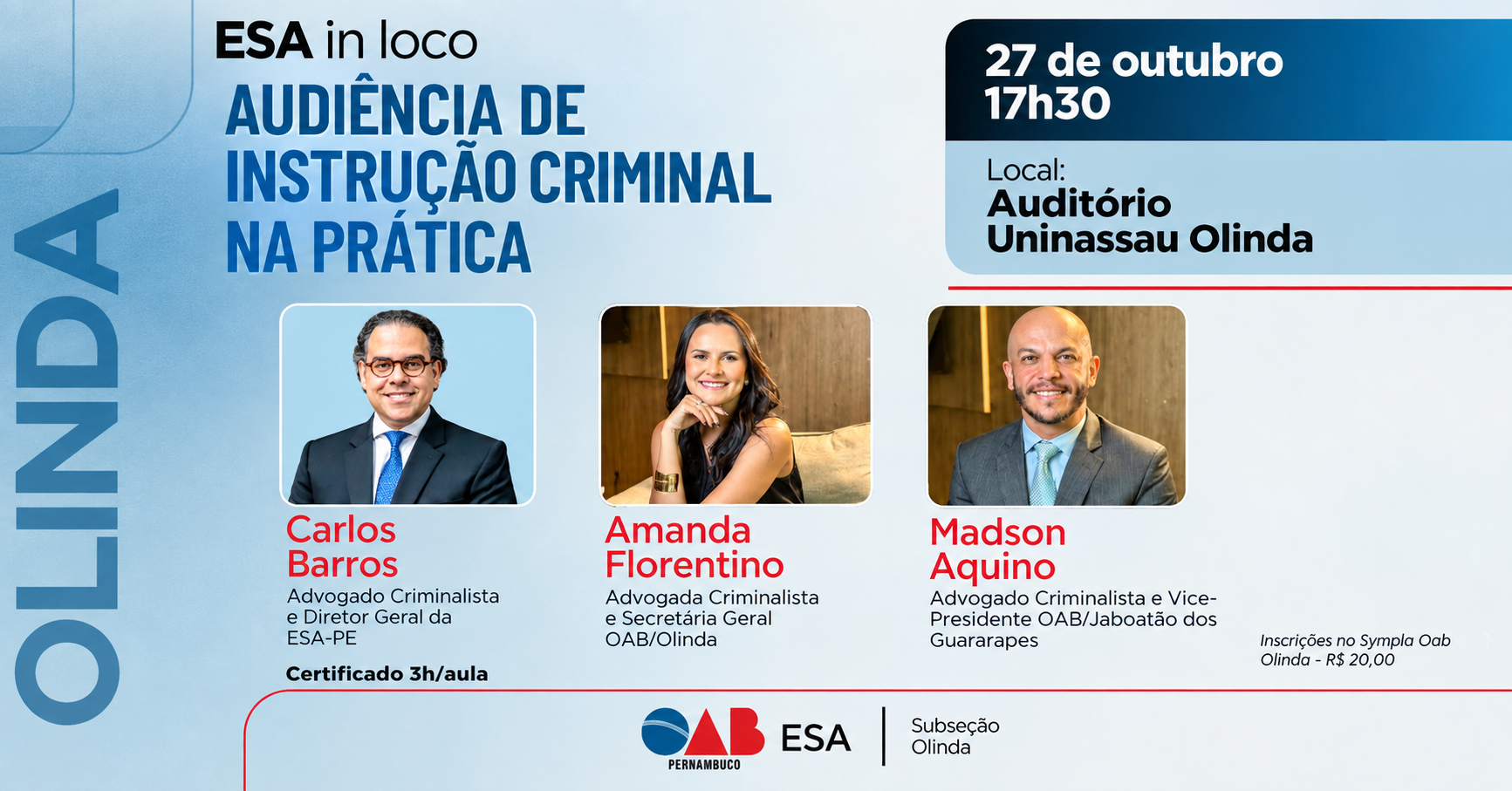 ESA IN LOCO - AUDIÊNCIA DE INSTRUÇÃO CRIMINAL NA PRÁTICA