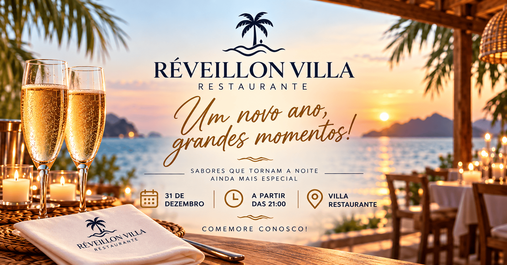 Réveillon Villa Restaurante - Bem-Vindo, 2027! - Rio de Janeiro, RJ