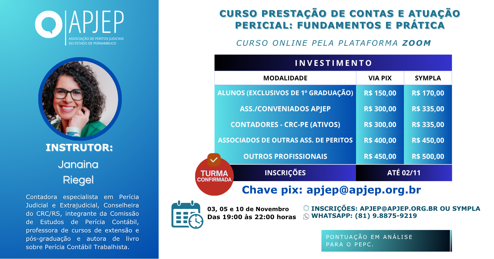 Imagem da fonte — ATENÇÃO CURSO ONLINE: CURSO PRESTAÇÃO DE CONTAS E ATUAÇÃO PERICIAL: FUNDAMENTOS E PRÁTICA