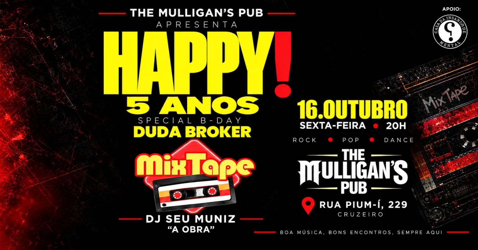 Imagem da fonte — FESTA HAPPY 05 ANOS + MIXTAPE + SEU MINIZ