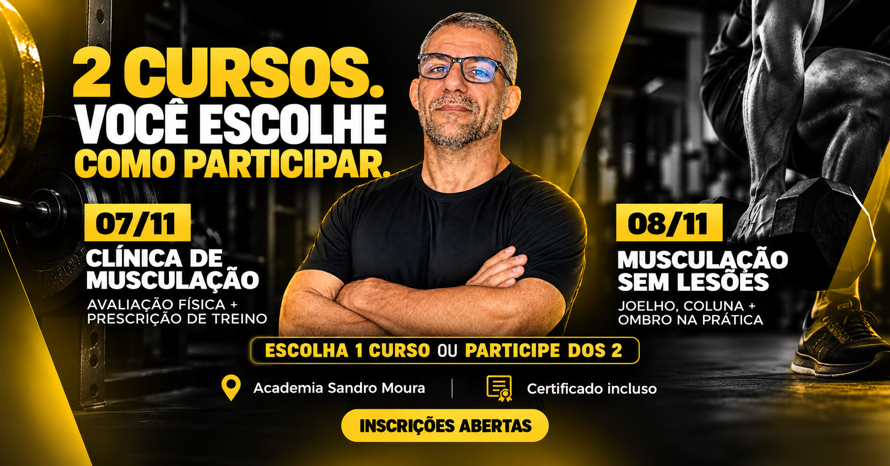 Cursos Presencias - Clínica de Musculação
