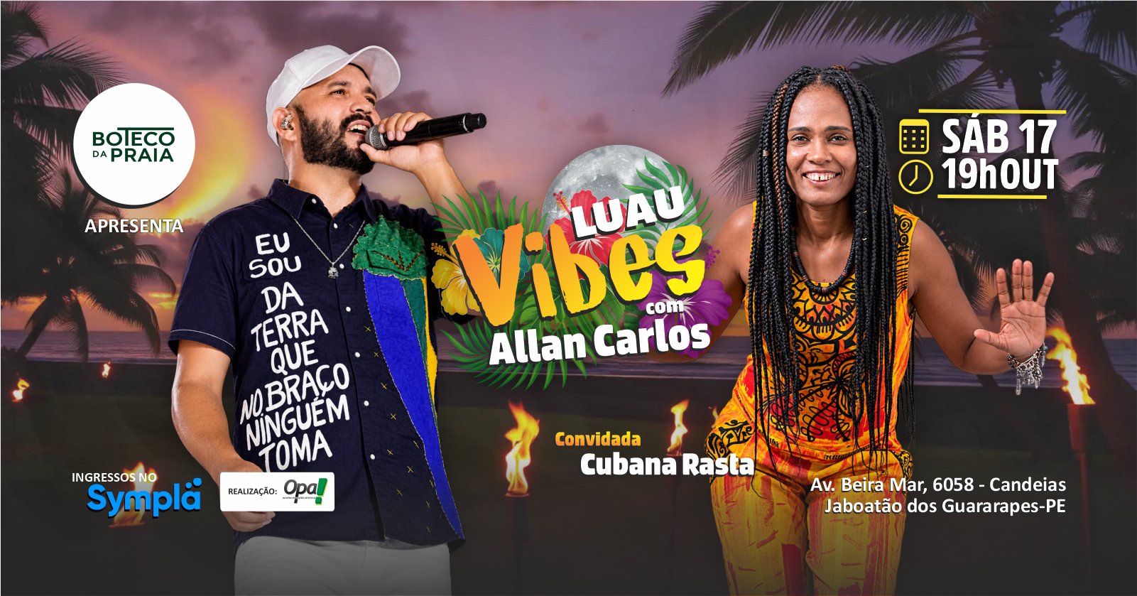 Luau Vibes com Allan Carlos no Boteco da Praia - Jaboatão dos Guararapes, PE