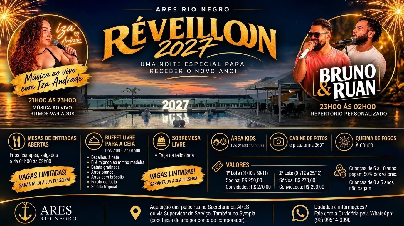 Réveillon 2027 - ARES Rio Negro - Manaus, AM