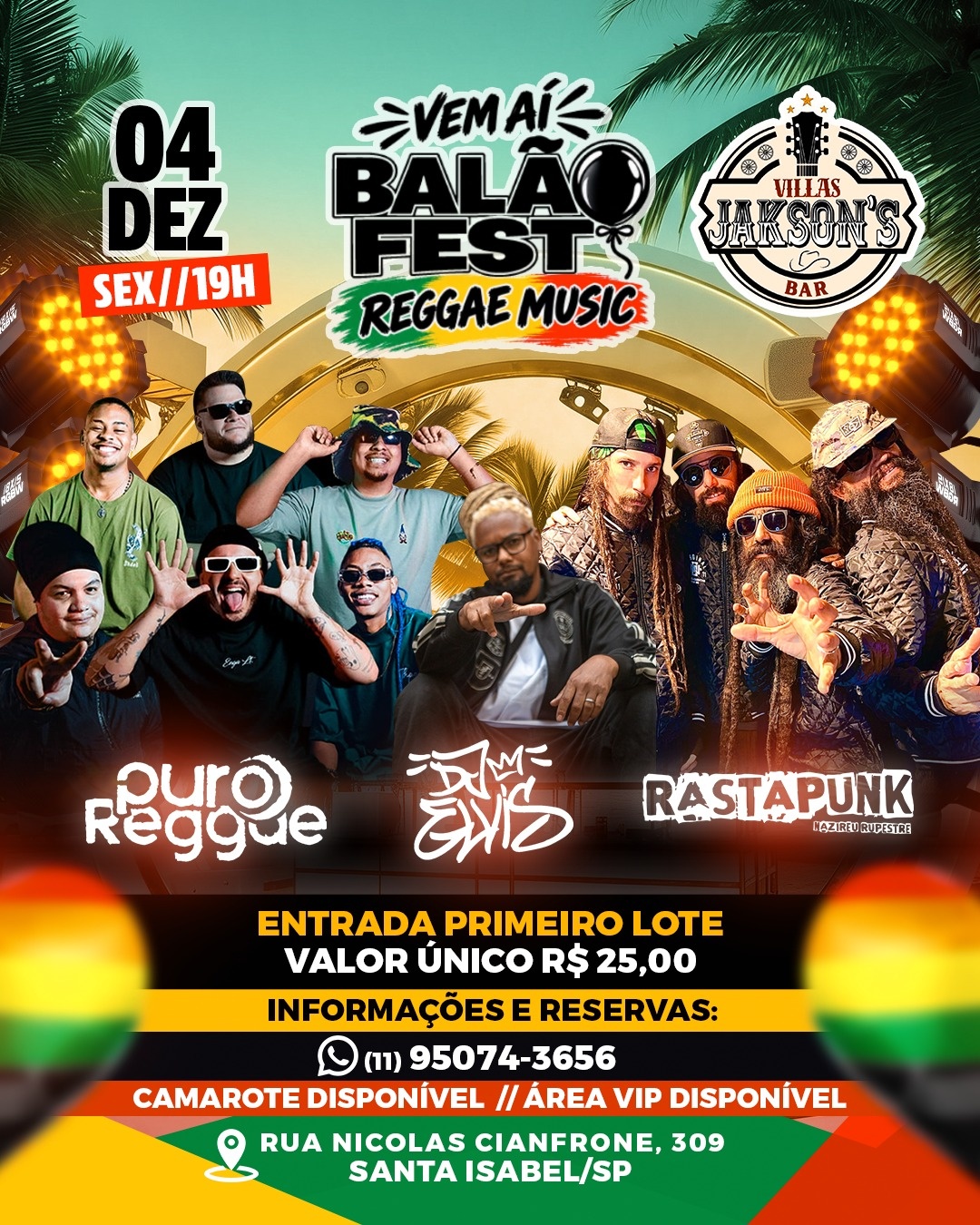 Reggae rastapunk puro reggae Balão Fest 3 - Santa Isabel, SP