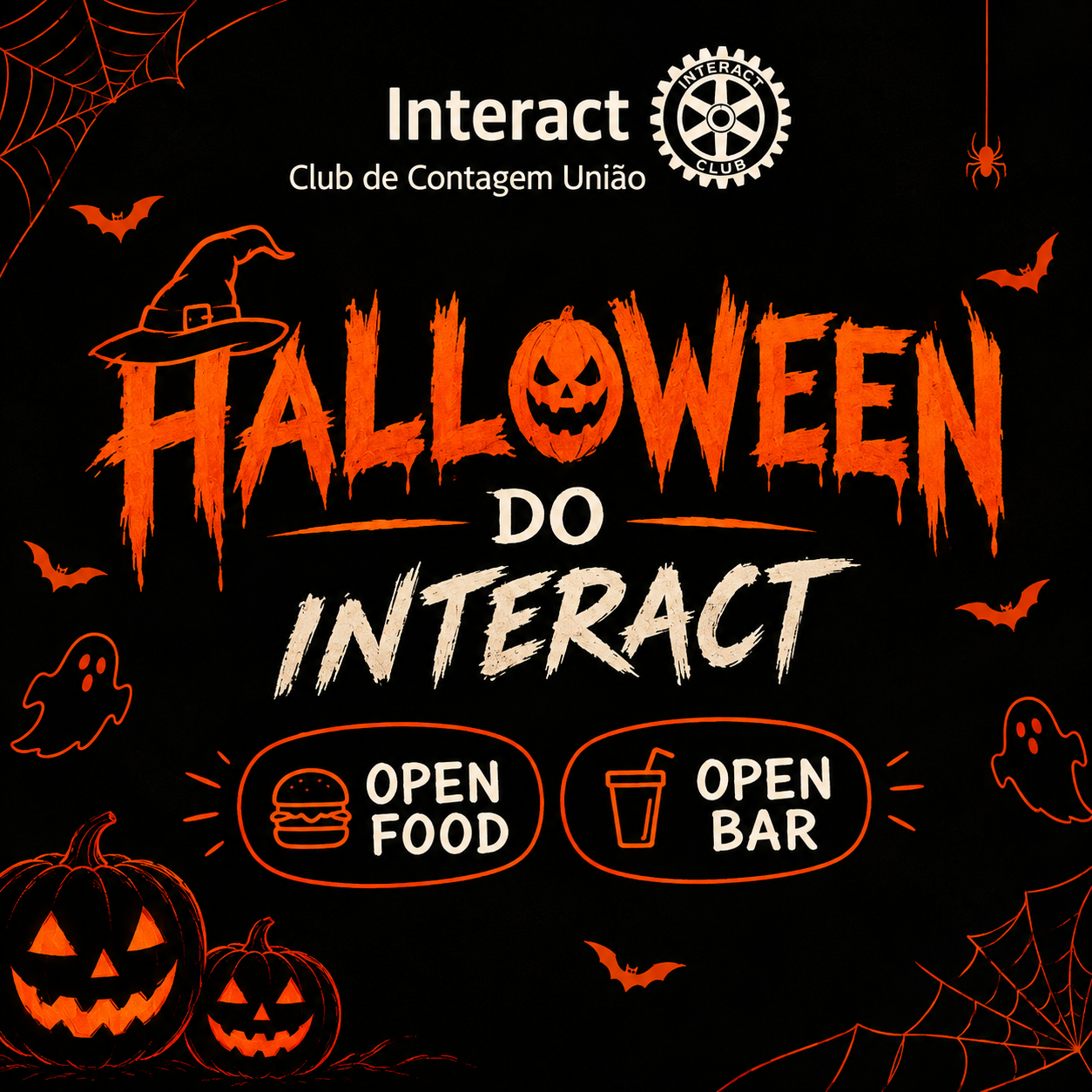 HALLOWEEN INTERACT - Open Food e Open Bar - Contagem, MG