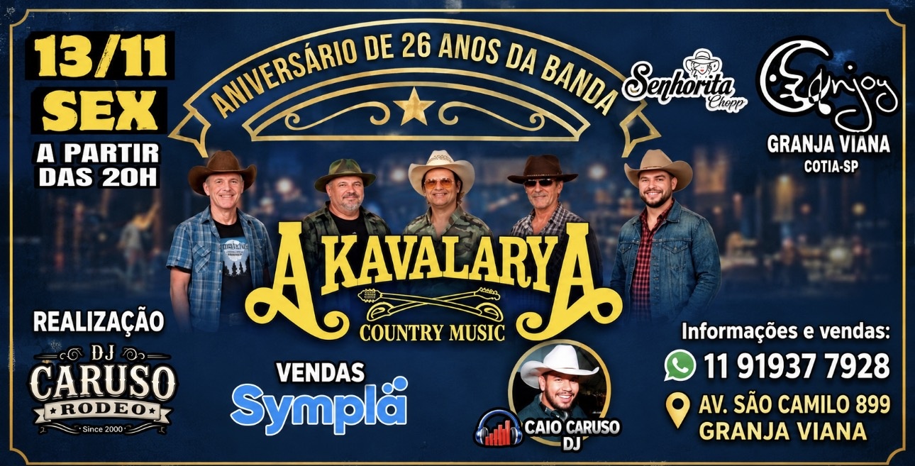 ANIVERSÁRIO DE 26 ANOS DA BANDA AKAVALARYA NA ENJOY - Cotia, SP