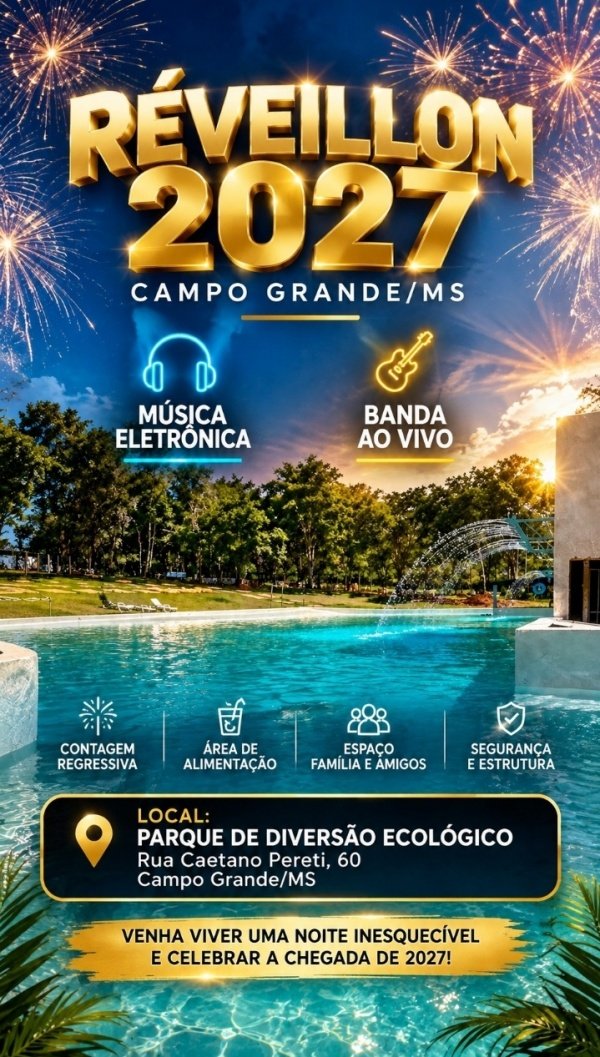 Imagem do evento RÉVEILLON CAMPO GRANDE MS  PARQUE DIVERSAO ECOLÓGICO