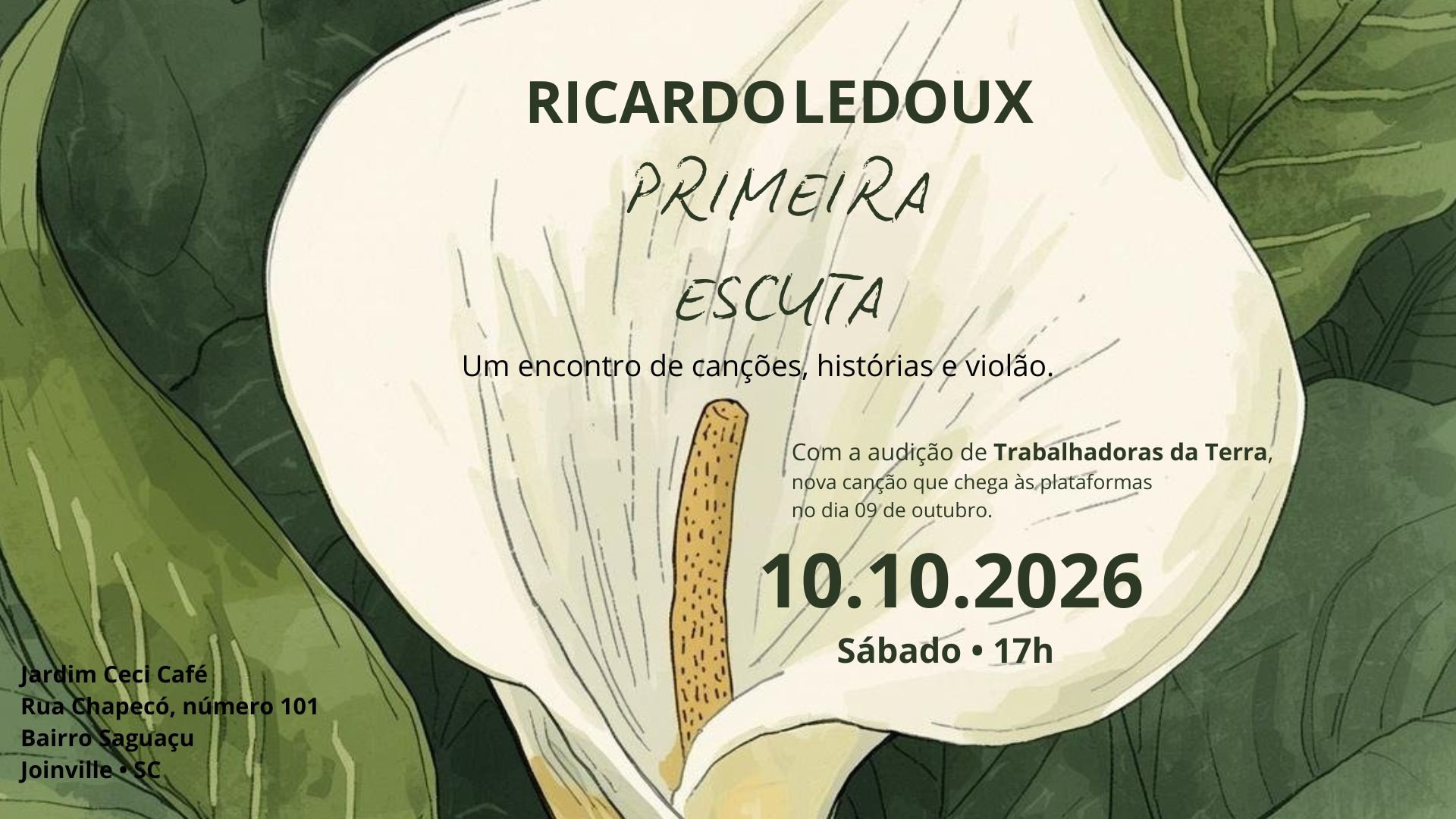 Primeira Escuta I Ricardo Ledoux no Jardim Ceci