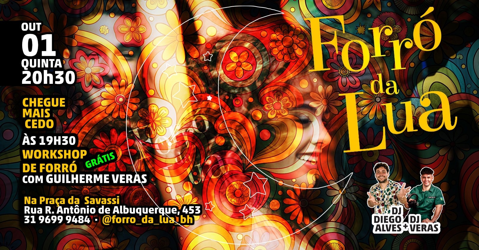 Forró DA Lua Dia 01 DE Outubro QUINTA ás 19:30 H. EDIÇÃO WORKSHOP