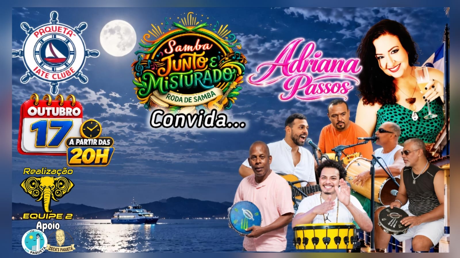 RODA DE SAMBA JUNTO E MISTURADO CONVIDA ADRIANA PASSOS - Rio de Janeiro, RJ