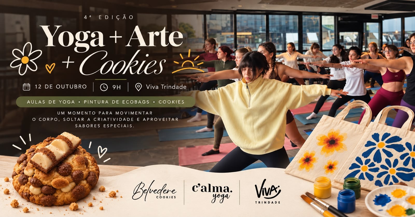 Imagem da fonte — Yoga + Arte + Cookies - 4ª edição