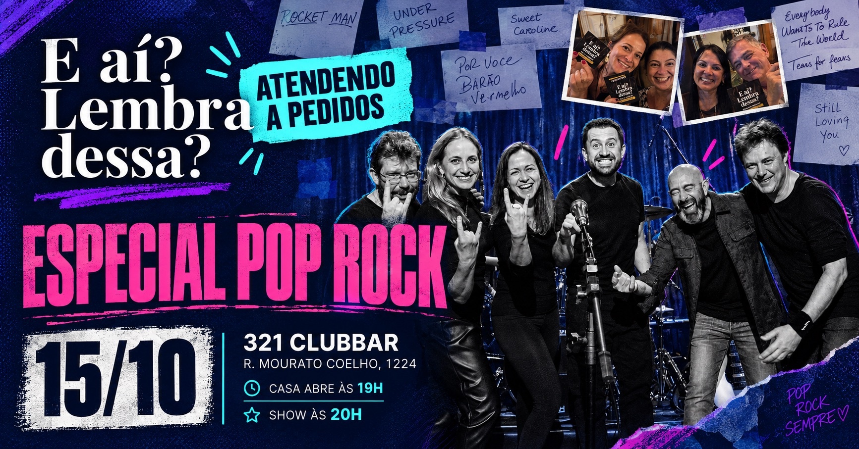 E aí? Lembra Dessa? Pop Rock - 15/10 - São Paulo, SP
