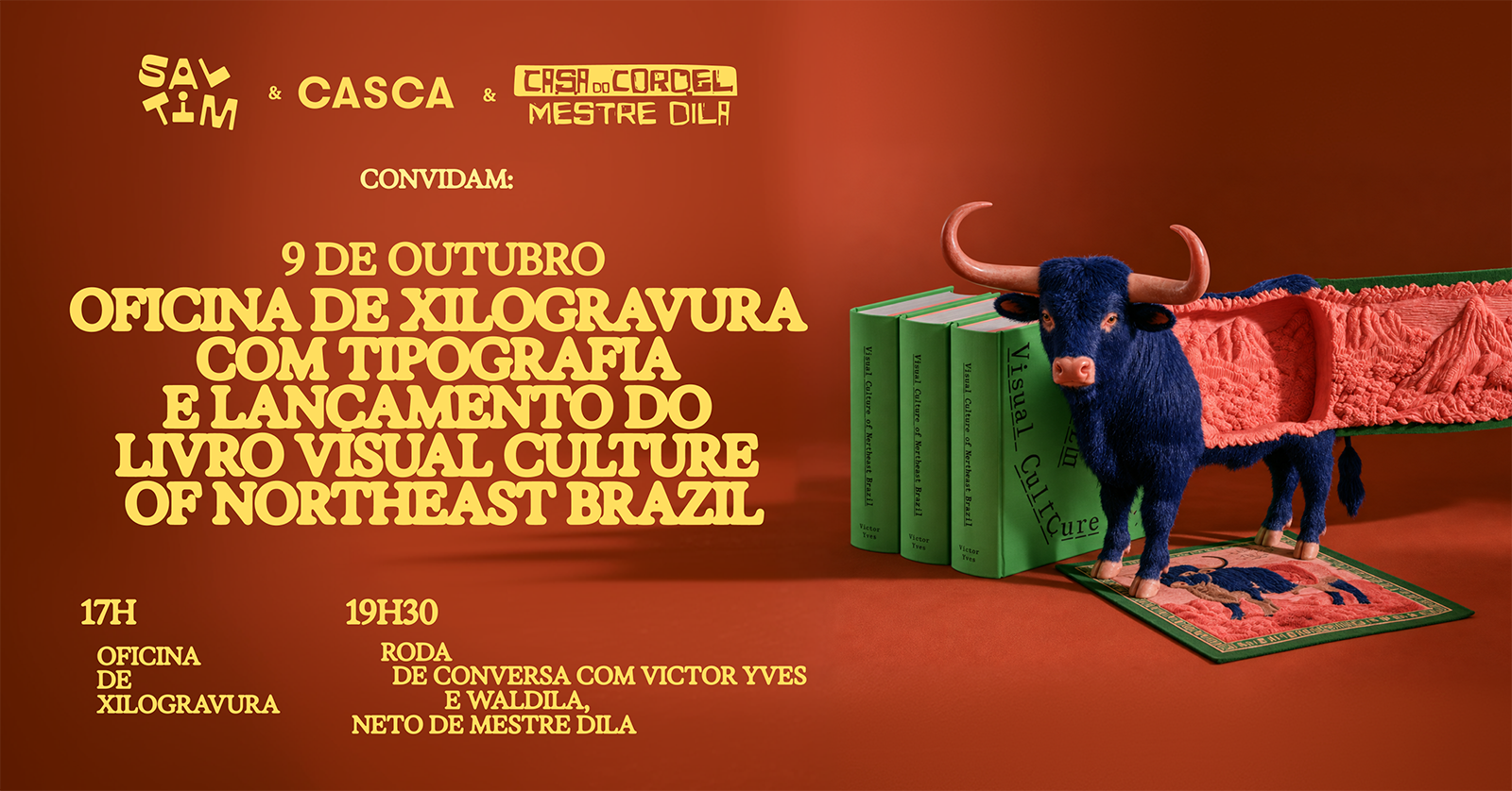 Imagen de la fuente — Oficina de Xilogravura com Tipografia e lançamento do livro Visual Culture of Northeast Brazil