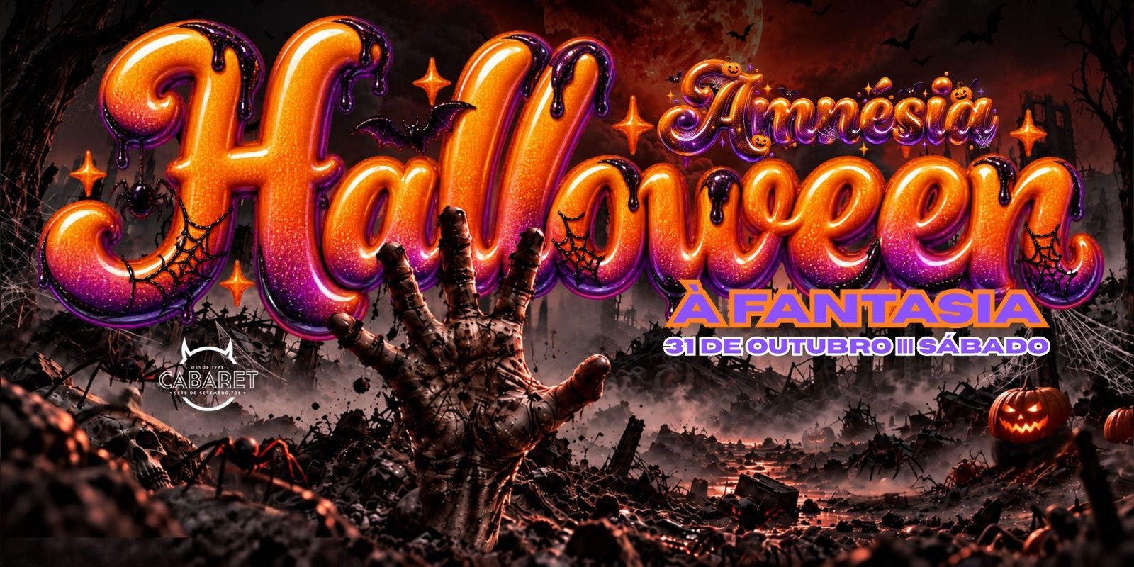 Imagem da fonte — AMNÉSIA HALLOWEEN // SÁBADO - 31.10 // CABARET POA