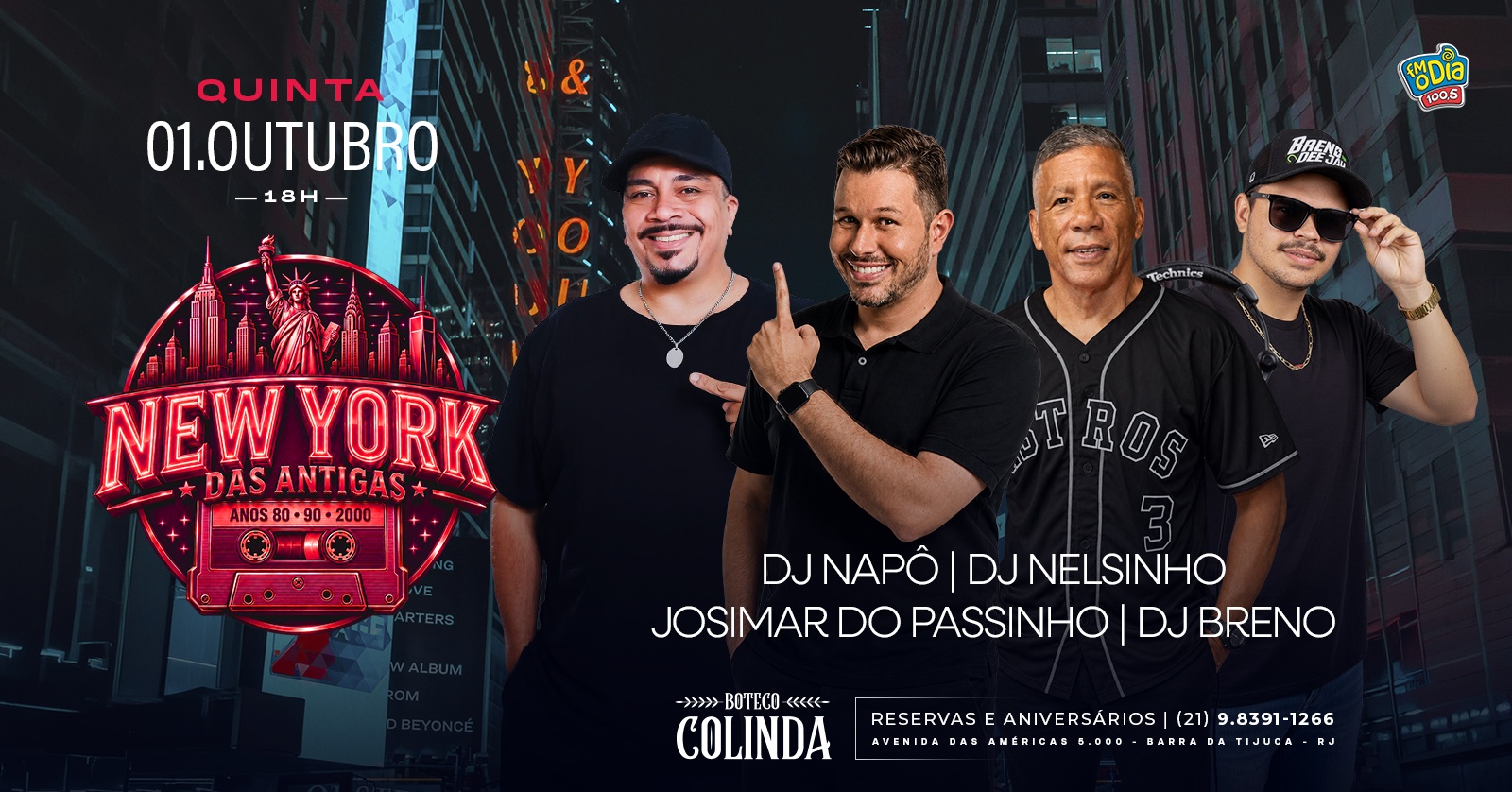 NEW YORK DAS ANTIGAS ANOS 80 90 2000 | DJ NELSINHO | DJ NAPÔ | RITMOS DANÇANTES | COLINDA BARRA