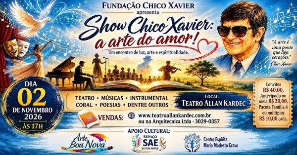 Imagem do evento Show Chico Xavier: A Arte do Amor