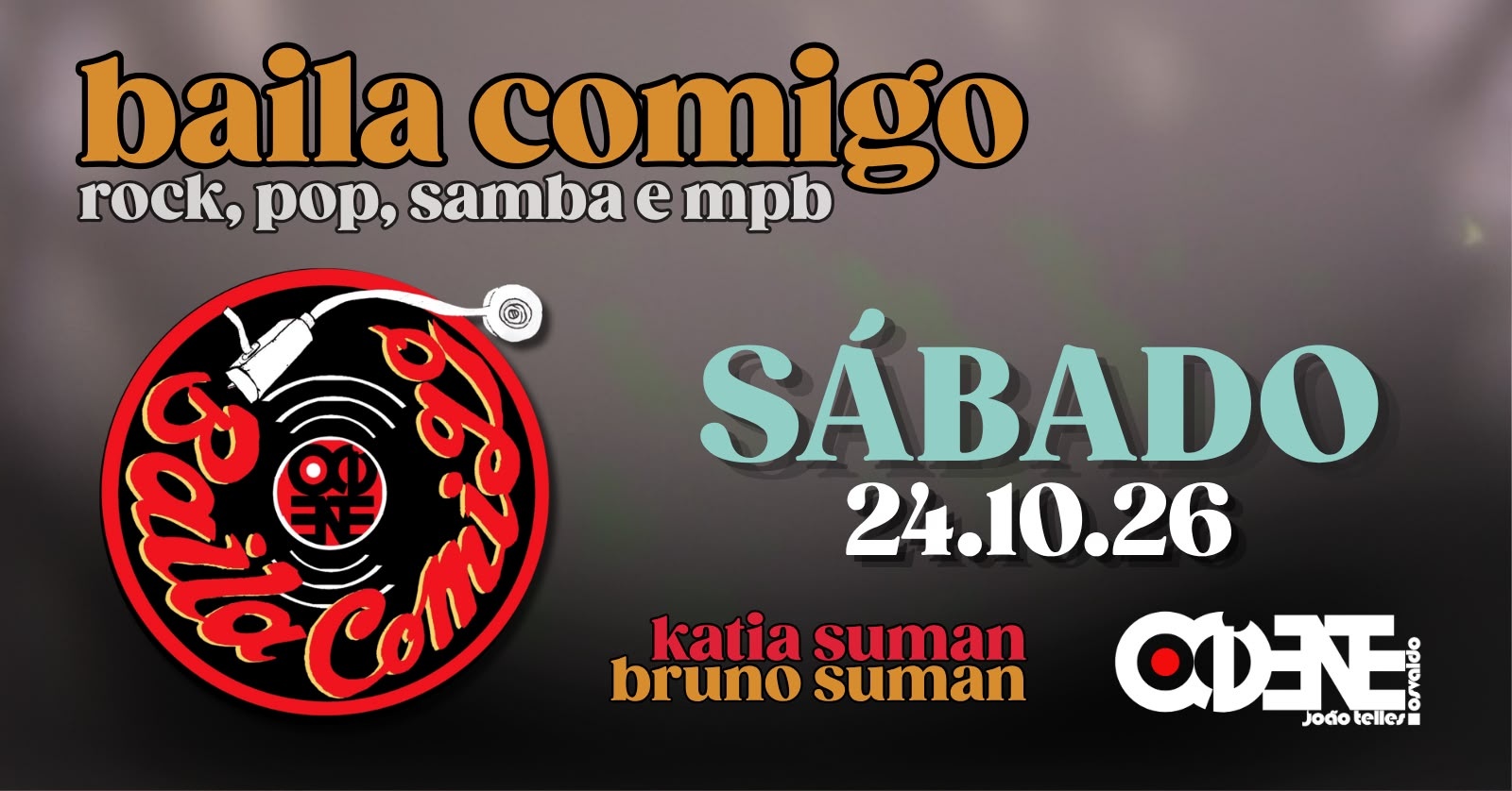Imagem da fonte — Baila Comigo | SÁBADO 24.10 | 19h