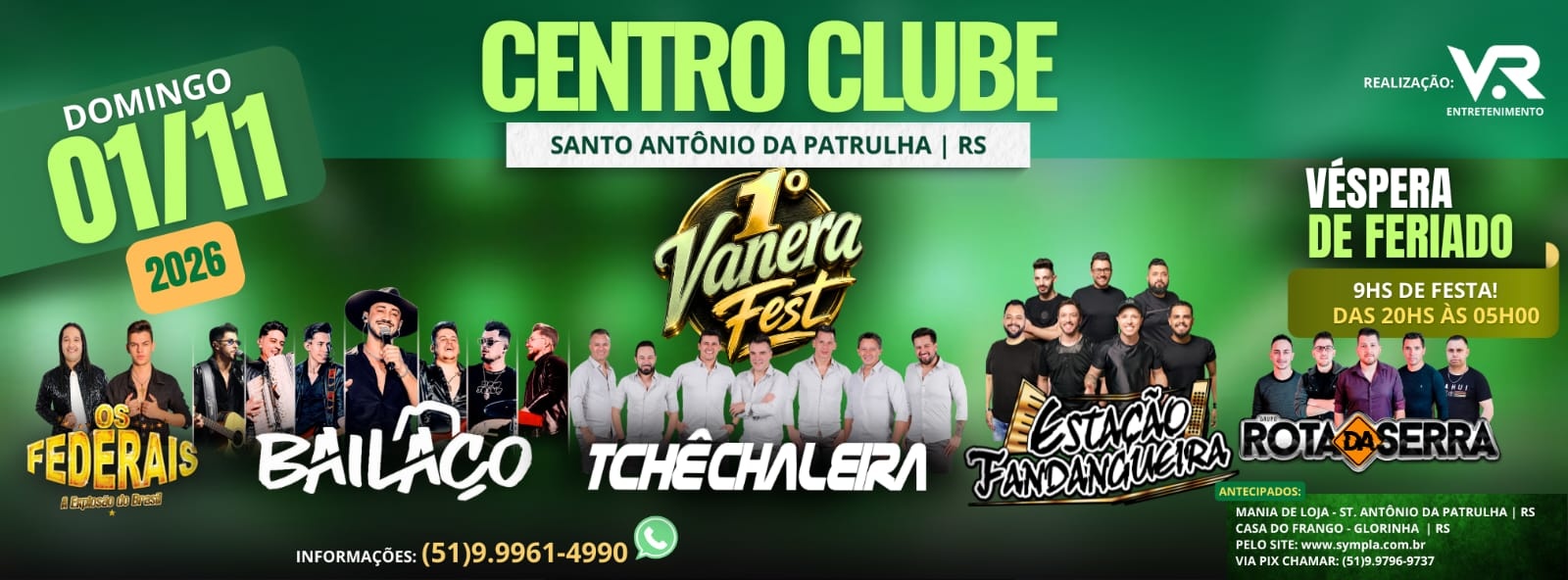 CENTRO CLUBE - SANTO ANTÔNIO DA PATRULHA - 1º Vanera fest - Santo Antônio da Patrulha, RS