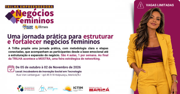 Imagem do evento 3ª Trilha Empreendedora de Negócios Femininos