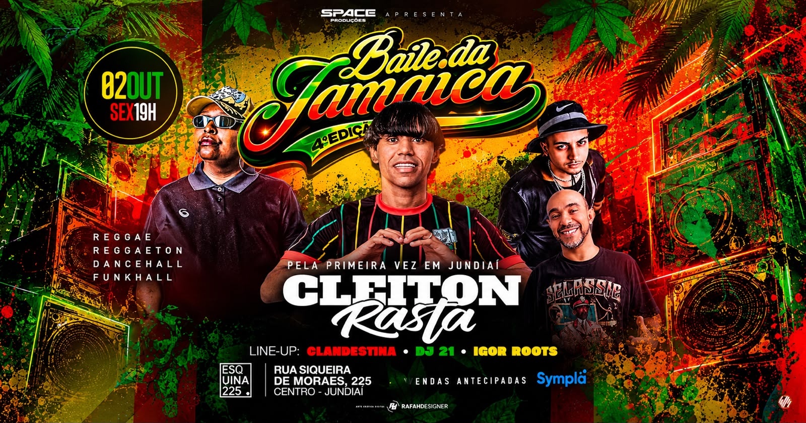 Baile da Jamaica apresenta Cleiton Rasta em Jundiaí