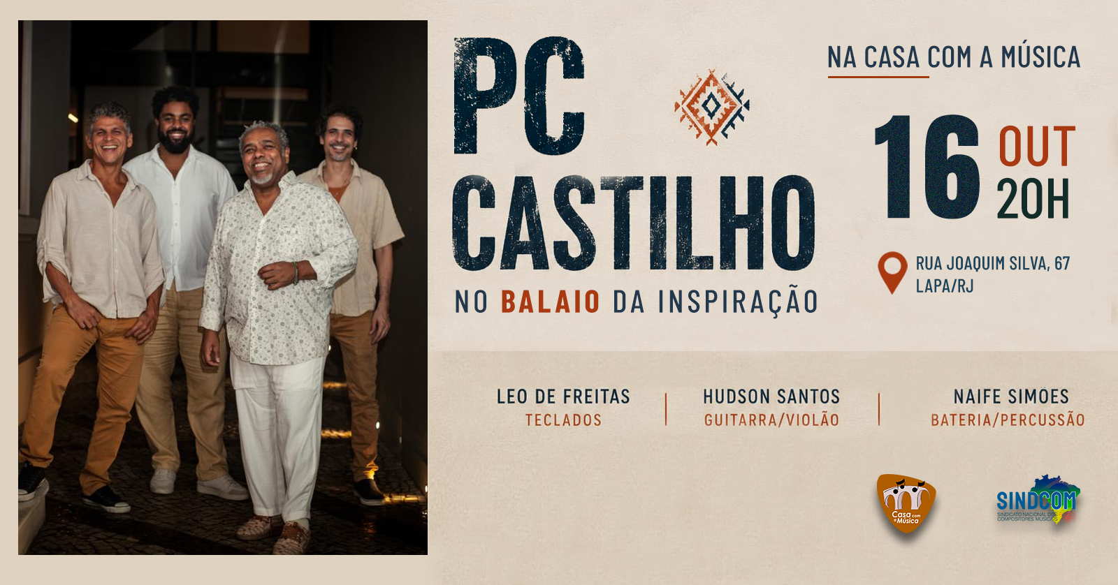 Imagem da fonte — PC CASTILHO - NO BALAIO DA INSPIRAÇÃO - NA CASA COM A MÚSICA 16 OUT