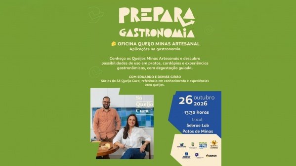 Imagem do evento Prepara Gastronomia l Oficina Queijo Minas Artesanal