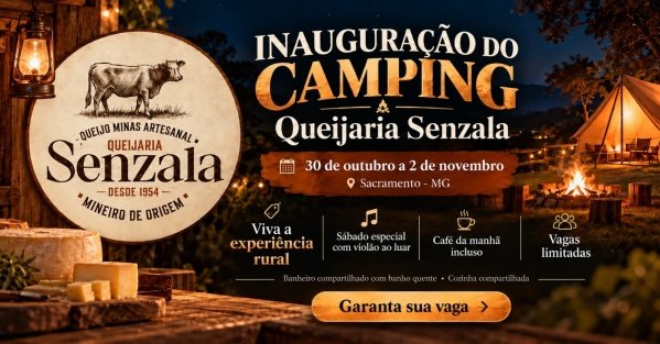 Imagem do evento Inauguração do Camping Queijaria Senzala | Experiência na Fazenda