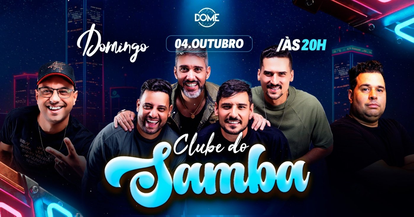 Imagem da fonte — CLUBE DO SAMBA | DOMINGO | 04/10 | 20 HRS