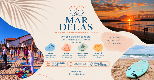 Imagem do evento Mar Delas - Surf, Yoga, Massagem e Conexão