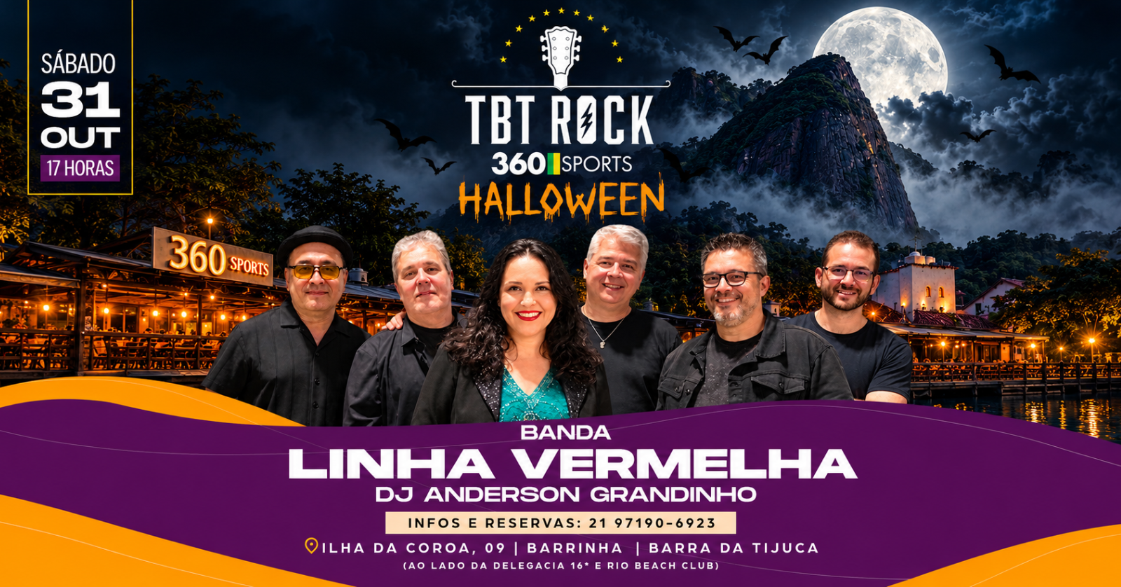 HALLOWEEN TBT ROCK BAR 360 SPORTS | BANDA LINHA VERMELHA | DJ ANDERSON GRANDINHO | BARRA DA TIJUCA - Rio de Janeiro, RJ