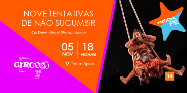 Imagem do evento FCB 2026 | NOVE TENTATIVAS DE NÃO SUCUMBIR · Cia Devir · BR[PE]