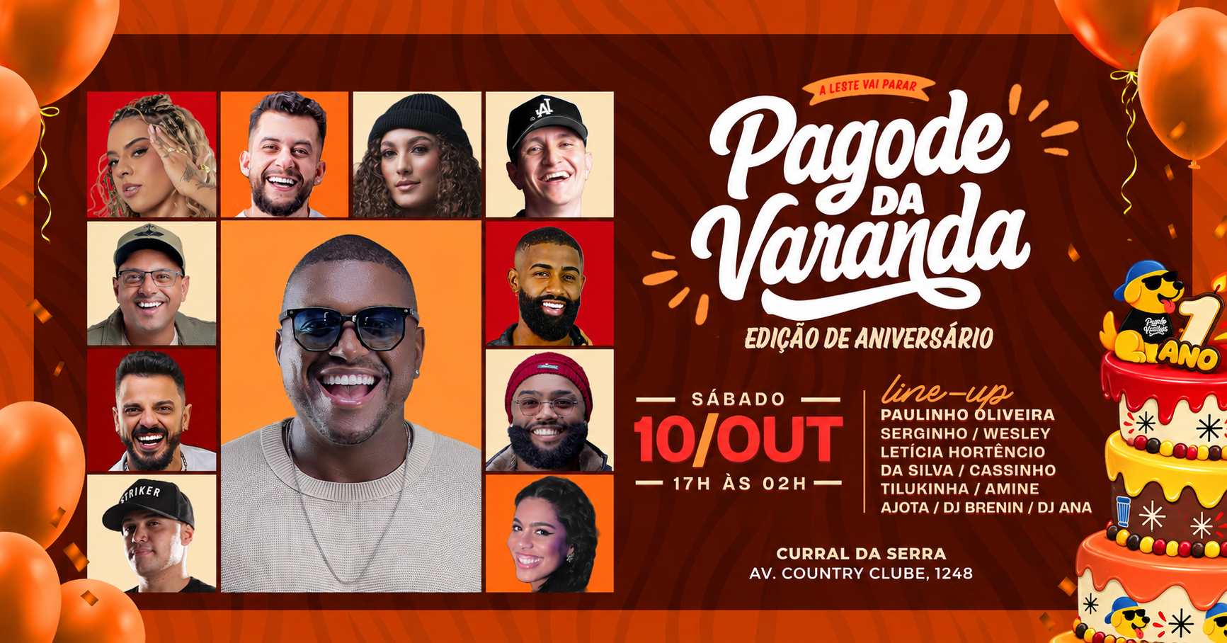 Source image — 01 Ano do Pagode da Varanda | SÁBADO 10/10 17:00 às 02:00 no Curral da Serra