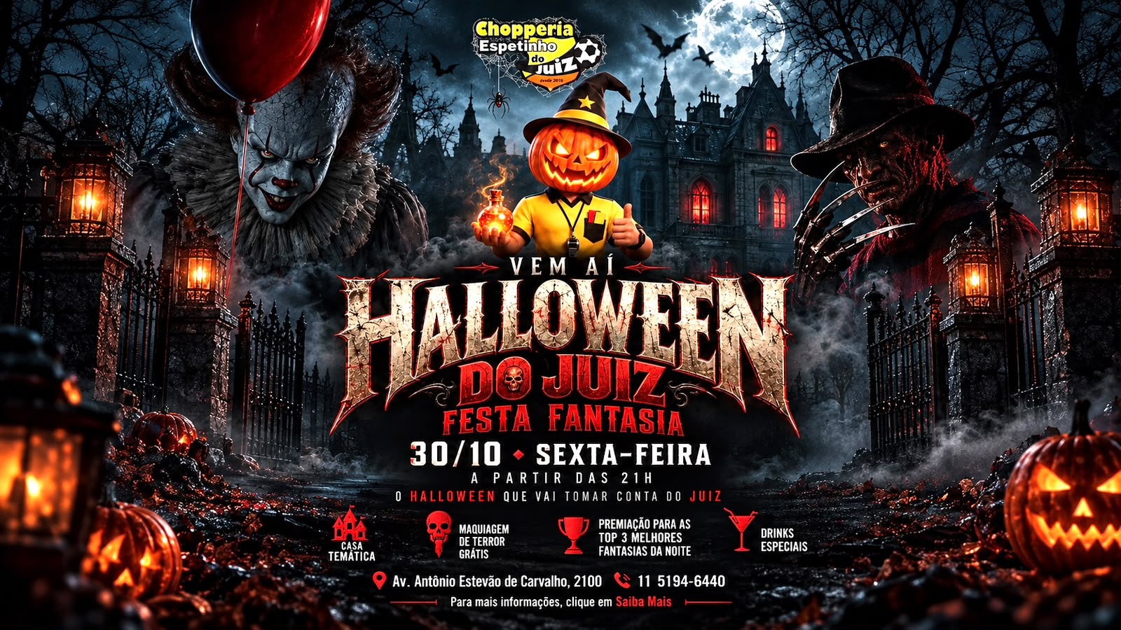 Source image — JUIZ PATRIARCA HALLOWEEN FESTA FANTASIA | BAR DO JUIZ PATRIARCA | 30/10-SEX