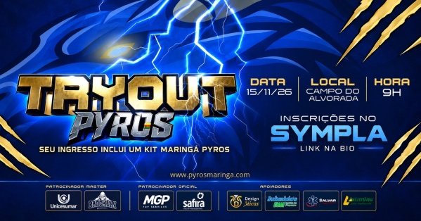 Imagem do evento 2ª Seletiva de novos atletas 2026 - Maringá Pyros Futebol Americano