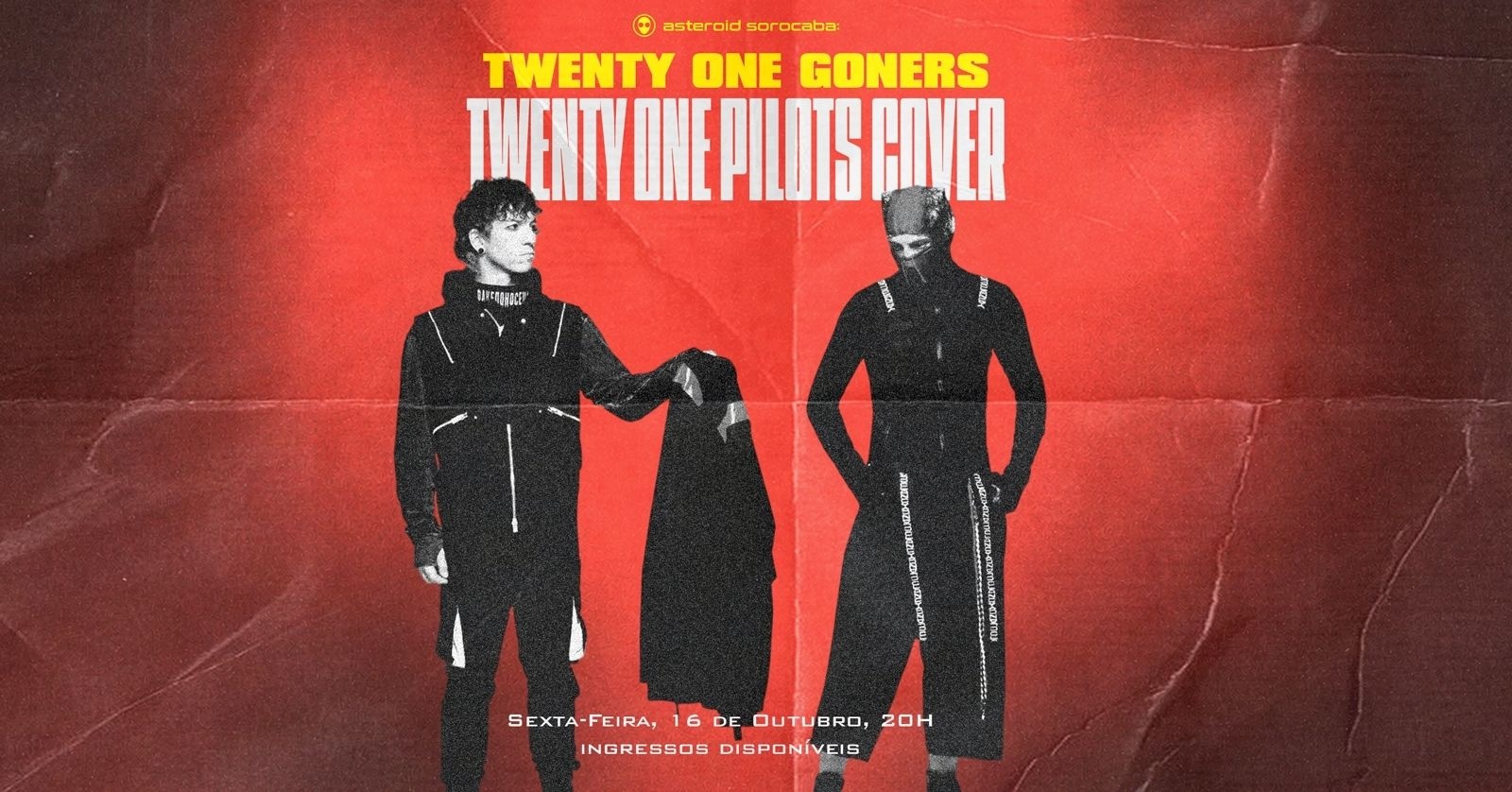 [show] 20h: Twenty One Goners - TWENTY ONE PILOTS COVER + after party - Sorocaba, SP
