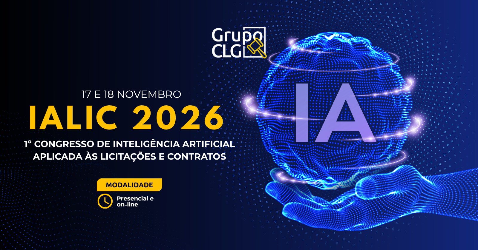 Capa de Curso: IALIC 2026 - 1º Congresso de Inteligência Artificial Aplicada às Licitações e Contratos