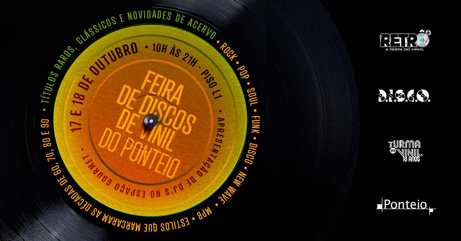 Imagem da fonte — Feira de Discos de Vinil no Ponteio - 17 e 18 de Outubro - Sábado e Domingo