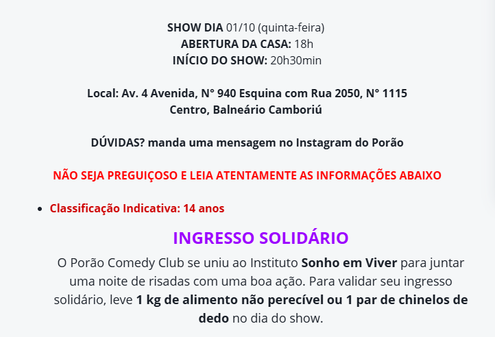 Imagem 1 da descrição do evento
