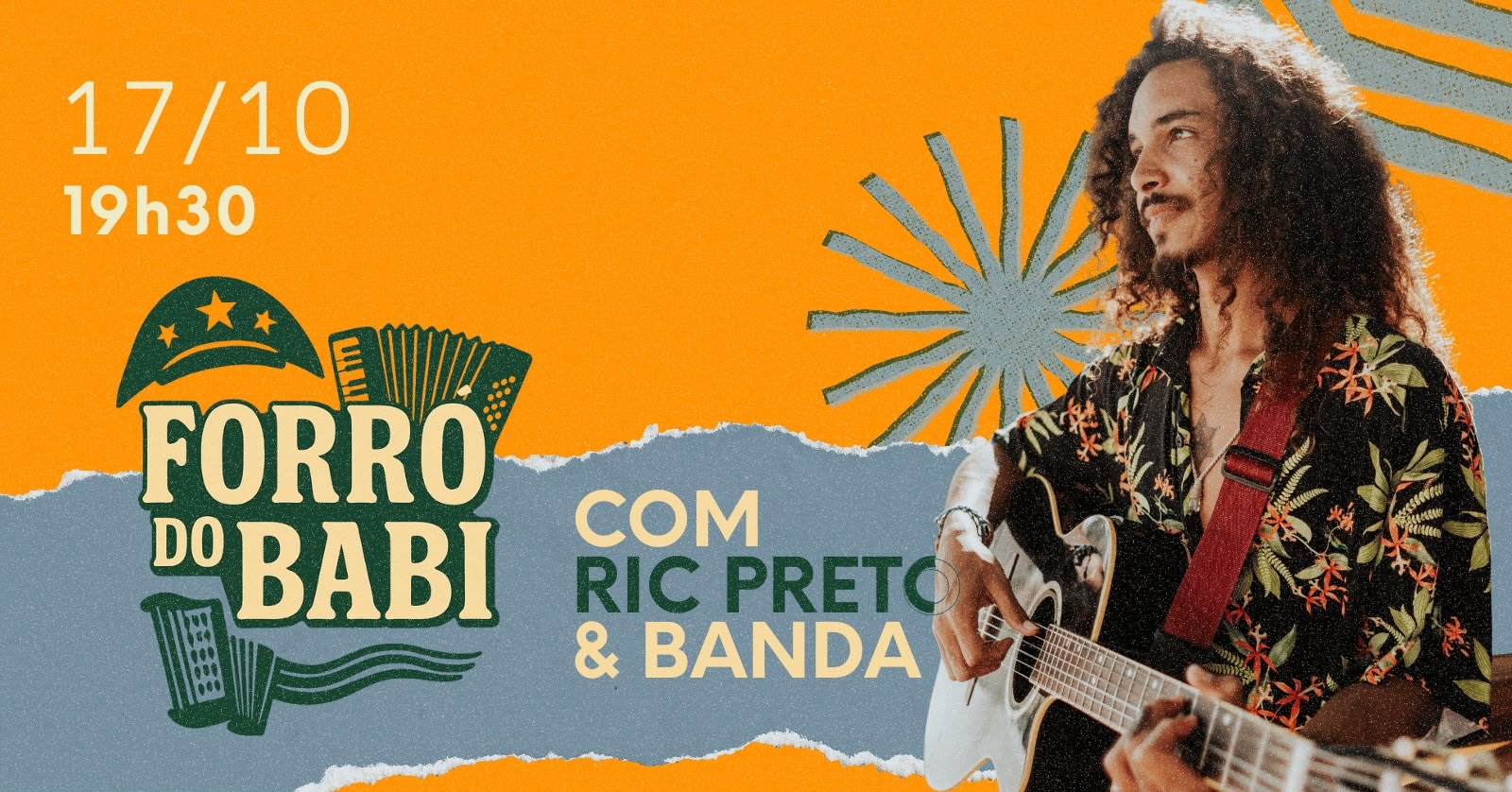 SÁB 17/10 - Forró do Babi - @RicPreto e Banda