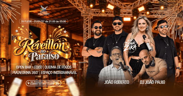 Imagem do evento Réveillon no Paraíso 2026/2027 - POUSADA CHALE PARAISO