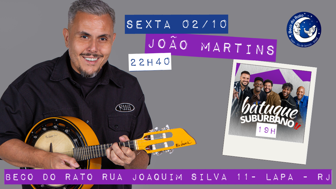 João Martins - Sexta 02 de Outubro no Beco do Rato